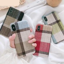 Cloth Texture Soft TPU case For iPhone